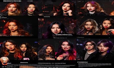 网红黑料视频爆料直播封面，主播展示多个网红爆料截图，弹幕密集互动氛围热烈